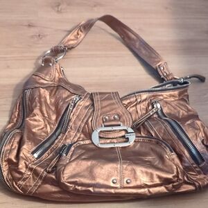 Guess Metallic Shoulder Bag with Luxurious Finish